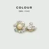 Botones metálicos florales de perla, versátiles para abrigos, suéteres, botones con forma de flor, gabardinas, abrigos de piel, accesorios de botones para trajes
