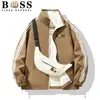 Explosiones Transfronterizas Moda Masculina Cuello Chaqueta de Doble Cara 2025 Primavera y Otoño Nueva Marca de Moda Top Juvenil Versátil