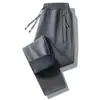 Pantalones casuales de pierna recta con doble cremallera, cálidos para otoño e invierno, de importación, joggers deportivos con forro polar, corte holgado, talla grande, pantalones largos engrosados