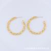AliExpress comercio exterior nuevos pendientes de perla retorcida en forma de C temperamento simple geométricos asimétricos joyería para orejas mujer