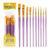 Kit de Pincéis de Tinta a Óleo Amazon com 10 Peças e Cabos de Plástico para Pintura em Aquarela, Guache e Colorir Infantil