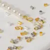 Processamento Personalizado de Tubos de Posicionamento, Tubos Redondos Fixos de Fio de Aço com Banho de Ouro 14K de Alta Retenção de Cor, Tubos de Posicionamento para Pulseira Colar Joias DIY