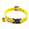 Collar para gato perro con estampado de huesos collar para mascota Anillo de gato con campana anillo para perro pequeño accesorios de placa de identificación anti-pérdida