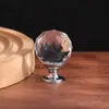 Perilla Redonda Americana Forma de Diamante Transparente Tirador de Cajón y Gabinete Manija de Vidrio de Cristal Accesorios de Ferretería para Muebles