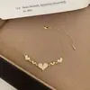 Coleção de pulseiras: borboleta, coração, trevo de quatro folhas, corrente fina simples, versátil para o dia a dia, estilo nicho de alta qualidade, acessórios de menina