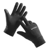 Luvas Externas para Homens Ciclismo Outono e Inverno Quente Forradas com Fleece Tela de Toque à Prova de Vento Esportes Luvas de Dirigir Pesca Vazamento Dois Dedos
