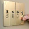 Etiqueta Adhesiva para Interruptor de Luz en Forma de T para Uso Doméstico, Indicador Luminiscente en la Oscuridad, Adhesivo de Pared Decorativo Creativo para Interruptor, Cubierta Protectora, Lujo Ligero