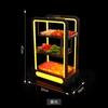 Estante para platos de fruta luminosos para bar KTV, estante para aperitivos luminoso LED creativo de hierro rectangular de tres capas para frutero