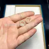 Anillo de Ágata Blanca Calcedonia Congelada de Lichi Tipo Hielo Natural Accesorios de Anillo de Pulsera Donut de Jade con Cuentas DIY