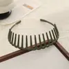 Peine coreano con dientes antideslizante que no daña el cabello, Diadema ondulada colorida para mujeres para organizar el cabello suelto, Accesorio para la cabeza