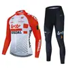 Nuevo Sky Lotto Tour de Francia Edición de Equipo Manga Larga Pantalón Largo Traje de Ciclismo Fabricante Traje de Descenso Traje de Carrera Venta al por Mayor Personalización