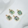 Pingente de borboleta tulipa abalone rosa rainha em ouro rosa claro 14K para joias DIY colar pingente