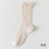 Meias Femininas Fengmei Novo Estilo, Meias de Algodão de Cano Médio, Meias de Algodão Coloridas Doces, Meias Maternidade Sem Costura Estilo Japonês, Meias com Renda e Babado
