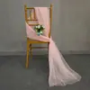Gaze de casamento para encosto de cadeira fio de rede fio branco creche adereços de foto ao ar livre senso de atmosfera arco de proposta fio branco