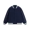 Chamarra de Béisbol Uniforme Escolar Personalizado Hecho a Pedido Otoño Invierno Retro Moderno Cárdigan Reunión Deportiva Grupo de Estudiantes Uniforme Estampado Logo