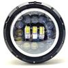 Faróis série 63W Harley da Wrangler com 15 LEDs em círculo completo com anel de luz, luz alta e baixa, luzes para veículo off-road