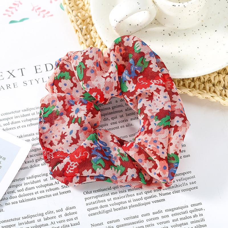 智贝详情图_7大肠发圈ins韩国碎花雪纺发绳日系蝴蝶结小清新