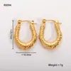 Pendientes Geométricos de Acero Inoxidable en Forma de U para Mujer Pendientes Largos de Moda Versátiles Venta Caliente Transfronteriza Venta Directa de Fábrica