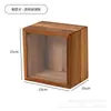 Alcancía de Madera Creativa Grande Adornos de Escritorio Alcancía Accesible Caja de Almacenamiento para Artículos Varios Alcancía Transparente