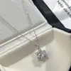 Plata de Ley 925 Lujo Accesible Collar de Circonita Moda Femenina Gama Alta Versátil Elegante Colgante de Copo de Nieve Cadena de Clavícula