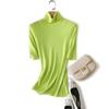 Pinrong worsted suéter de lã pura gola alta manga top malha base camisa feminina moda outono suéter fino atacado