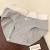 "Feliz é a Única Maneira de Ter Sorte" Roupa Íntima Antibacteriana 10A de Algodão Puro para Mulheres, Respirável, Doce, Sem Costura, Calcinhas 100% Algodão