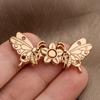 Broche de Mariposa de Nácar para Hanfu Hebilla de Placa Metálica Estilo Dinastías Song y Ming Doble Botonadura Chal Cheongsam Hanfu Traje Tang Hebilla Decorativa