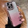 El Borde Está Incrustado con Pedrería y Brillo Degradado, Adecuado para Película Protectora de Lente Samsung S26Plus, Funda para Teléfono Electrochapada S24Ultra 24