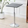 Mesa de Negociación Comercial, Mesa de Patas Altas, Mesa de Bar, Mesa de Café Pequeña de Lujo Ligero para Uso Doméstico, Mesa de Comedor, Mesa Pequeña Giratoria y Ajustable en Altura