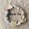 Pulsera de Cerámica Jingdezhen Dibujo Animado Lindo Rubor Cachorro Pulsera Femenina Pulsera de Cerámica Jingdezhen Regalo para Mejor Amigo