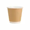 Vaso de papel desechable para café de doble capa hueco, engrosado, aislado, anti-quemaduras, adecuado para llevar té de leche comercial y bebidas calientes, vaso de papel personalizable