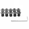 Parafusos de Moto Yibaike 5mm Parafusos de Para-brisa Porcas Decorativas Fixas Universais para Carros Esportivos de Grande Cilindrada