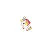 Série Rosa Acessórios para Joias DIY Material de Liga Flor Clássica Brinco de Unicórnio Brincos Pulseira Pingente Pingente