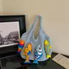 Bolsa tejida transfronteriza, nueva de gran capacidad, versátil, moderna, a la moda y casual, bolso de mano elegante y único, bolso de hombro