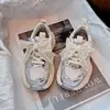 Zapatos de moda para niñas estilo princesa, zapatos de papá para niños, nuevo modelo 2026, zapatillas de malla transpirable para niñas inspiradas en Chanel