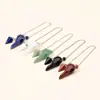 Pendente de Caveira de Corvo de Cristal Natural Pêndulo de Pedra Bruta de Cristal Pingente Cruzado Joia de Yoga Transfronteiriça Pingente Pingente Atacado