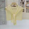 2026 Novo Estilo Xale de Tricô Fino de Seda de Gelo Vazado Combinado com Camisa e Saia, Colete de Roupa Externa para Mulheres no Verão