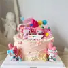 Fiesta de Té Maid Melody Culomi Kt Cat Decoraciones de Pastel Adornos Rosa Pequeña Princesa Niña Enchufe