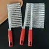 Cuchillo para patatas de lobo cuchillo ondulado para patatas corte de flor casero cuchillo para papas fritas suministro para puesto de tienda de 1 yuan