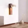 Lámpara de Pared Retro Japonesa de Madera Maciza para Dormitorio Mesita de Noche Lámpara de Pared Puli Imitación Travertino Amarillo Ángulo Ajustable Sala de Estar Pasillo Pasillo