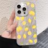 Funda de Teléfono de Limón Popular en el Extranjero Adecuada para iPhone 17 Pro Max Moderna Cubierta Protectora de Gasa de Plumas para Mujer Apple 16