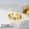 Nuevo Anillo de Estrella de Moda de Lujo Ligero Microincrustado de Circonita, Joyería de Anillo Abierto Versátil Elegante de Gama Alta de Nicho