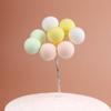 Decoração de bolo de assar cor balão plug-in luz argila pegajosa balão de confissão festa de aniversário sobremesa vestido cartão