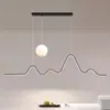 Lámpara de comedor, lámpara de araña, lámparas modernas sencillas, personalidad creativa, arte, mesa de comedor, nórdico minimalista, 2023, nuevo