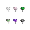 Pendientes de Aleación de Titanio G23 Más Vendidos Transfronterizos con Circonita 5A Cabezal de Repuesto de Rosca Interna Tachuelas para Hélice Auricular Tachuelas para Labios Accesorios para Piercings Tornillos