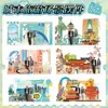 Decorações de Standee de Combinação Multi-Peças para Cena de Viagem Urbana, Personagens Estilo D, Mercadoria Cultural e Criativa em Acrílico em Camadas