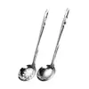 Conjunto de colheres de aço inoxidável para comércio exterior transfronteiriço, design criativo de garça, concha grande para sopa, escumadeira de sopa, colher e escumadeira para panela quente de cozinha doméstica