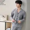 Conjunto de cárdigan para hombre Panyumei, de imitación de algodón amigable con la piel, de manga larga y pantalón largo para el hogar, 26 modelos nuevos, pijama de color liso con cuello invertido