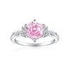 Anillo de Plata Esterlina Transfronterizo con Gema Hexagonal de 7*7 Color Llama Rubí Anillo Elegante de Diamante de Alto Carbono Plata Esterlina 925 Anillo para Mujer