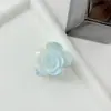 Pinza de Flor de Rosa Francesa Tridimensional Degradada, Pinza para el Cabello de Alta Gama y Versátil, Pinza para el Cabello para la Parte Posterior de la Cabeza, Accesorio para el Cabello